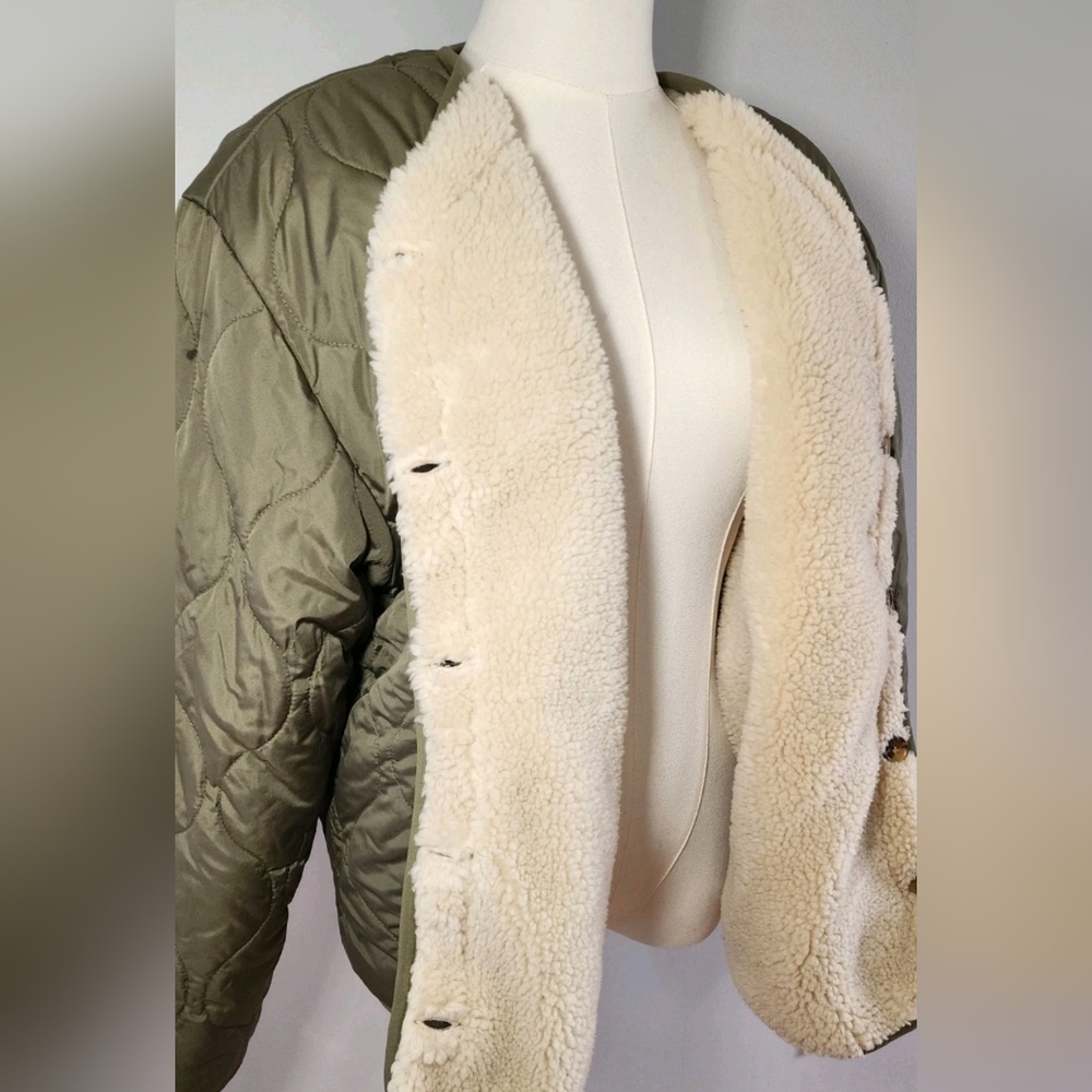 Sherpa Reversible Padded Jacket 2 Sided Bomber by BRIXTON Nordstrom Size L